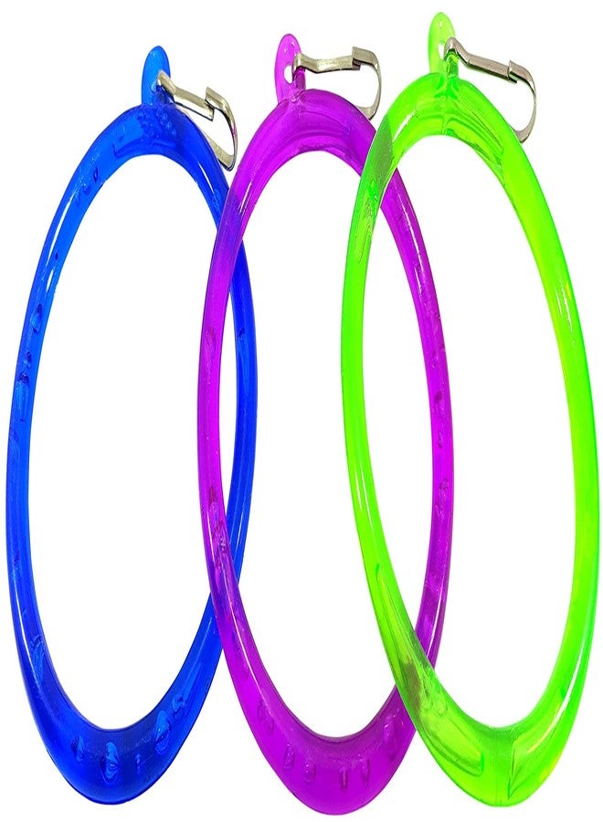 One Top Colorful Swing Bird Toy, Chew Toy for Birds Playful Bird Hanging Ring Classic Swing Circle Bird Toy (Pack of 3) Plastic Chew Toy, Training Aid for Bird - Image 1